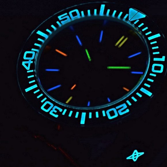 NEW! ARAGON Colored TRITIUM Hercules 44mm Lime Green Dial 20ATM Automatic Watch - Picture 2 of 12